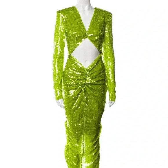 The New Arrivals by Ilkyaz Ozel Aurora Sequin Cut-Out Maxi Dress Evening Gown - Picture 7 of 14